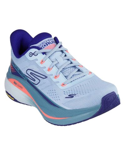 Womens/ladies Max Cushioning Propulsion Trainers Light Blue Navy Skechers