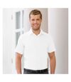 Russell Collection Mens Short Sleeve Tailored Ultimate Non-Iron Shirt (White) - UTBC1039
