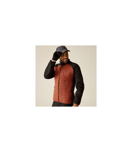 Mens Clumber Hybrid Jacket Rooibos Tea Black Regatta