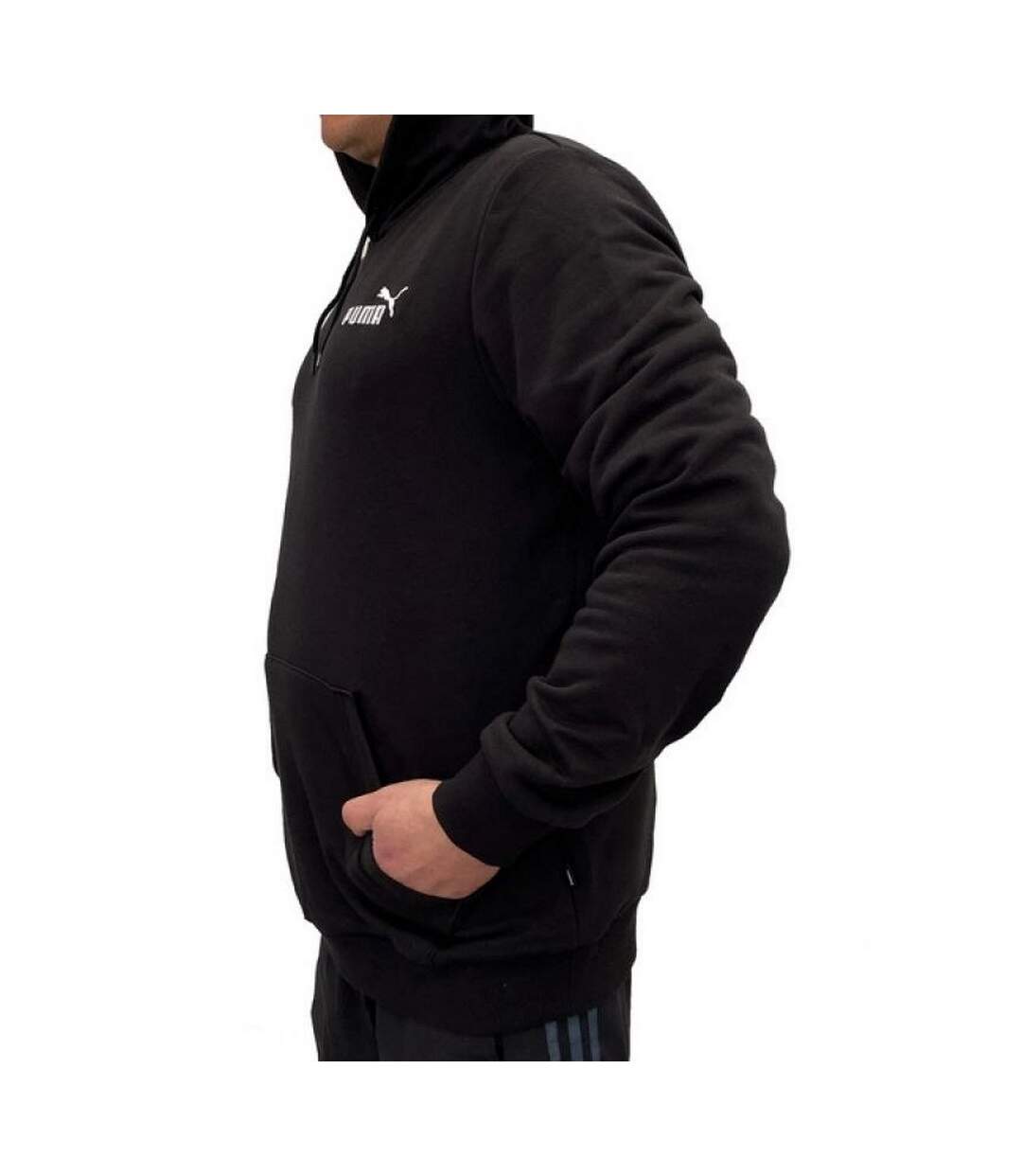 Sweat À Capuche Style Logo Essentials Homme Noir Puma-4