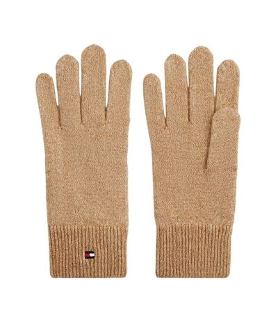 Gants beige femme tommy hilfiger flag fluffy