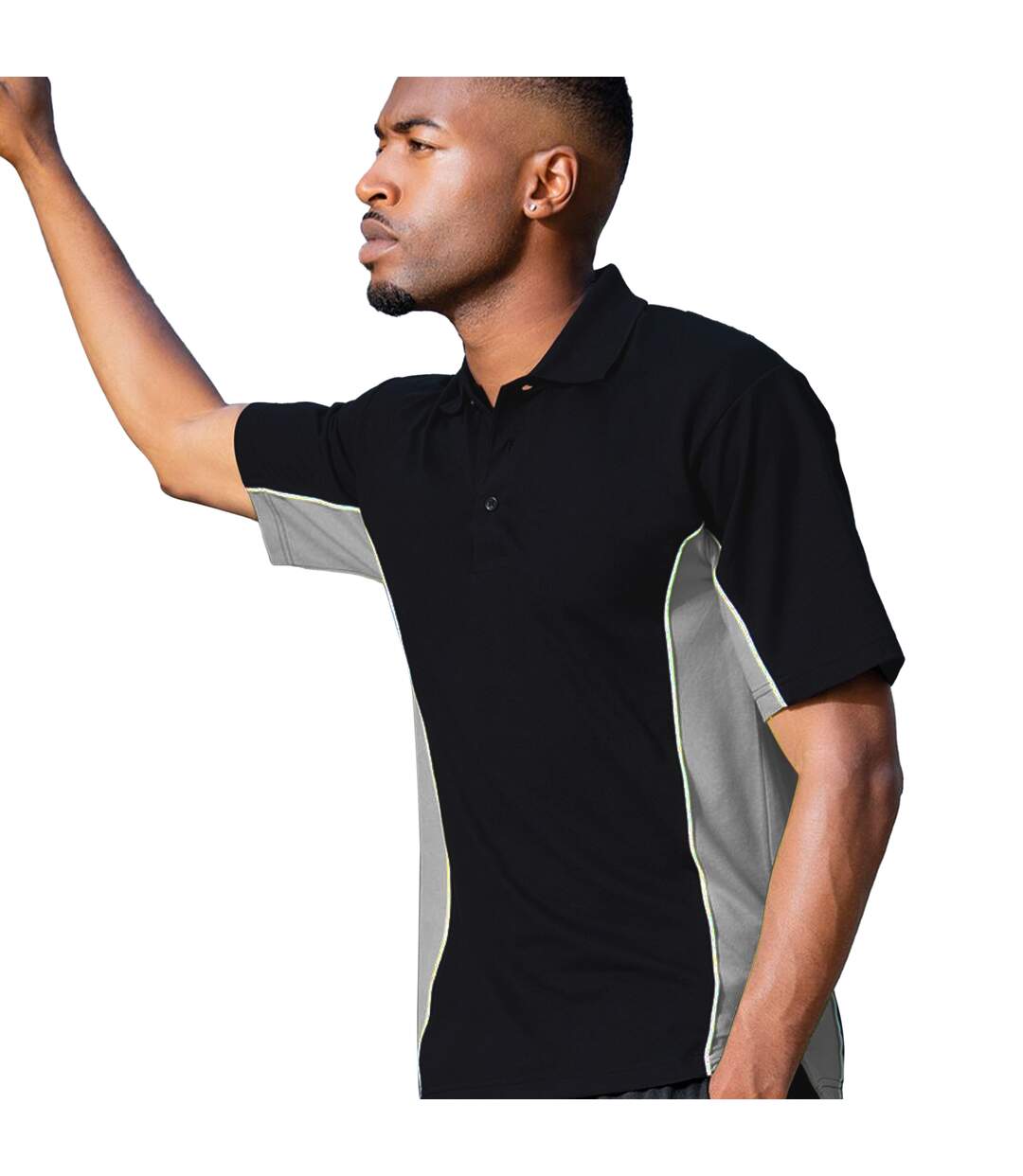 Polo à manches courtes homme noir/gris/blanc GAMEGEAR-2