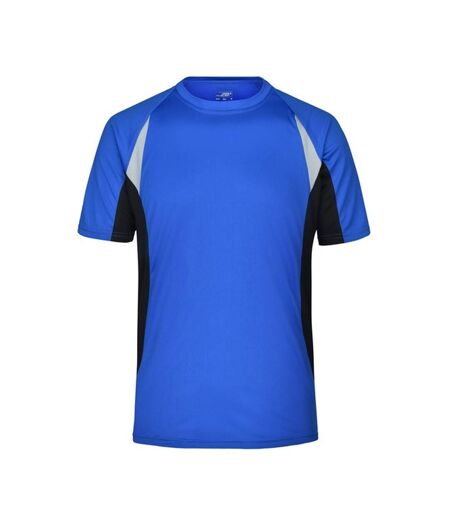 T-shirt Course À Pied Homme Bleu Roi Noir James And Nicholson