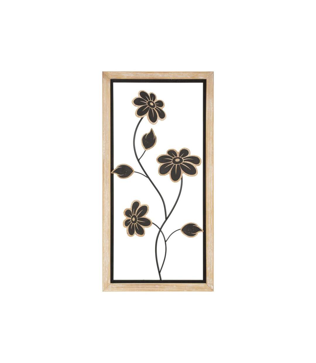 Décoration Murale Encadrée Girysh 60cm Naturel & Noir-1