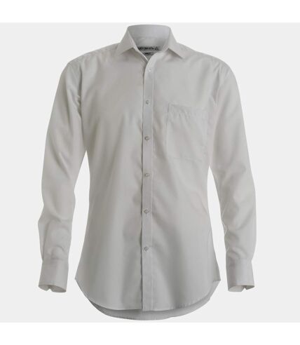 Kustom Kit Mens Premium Long Sleeve Oxford Shirt (White)