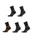 Mad Man Striped Socks 5 Pair Boxed Black Harvey Makin-3