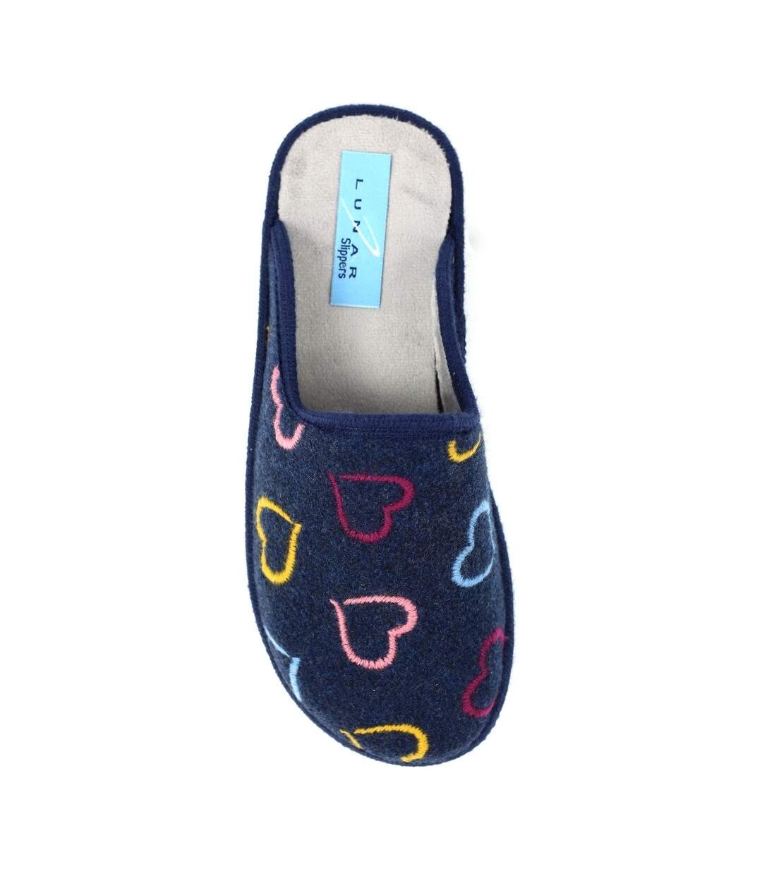 Chaussons Mules Love Femme Bleu Marine Lunar-4