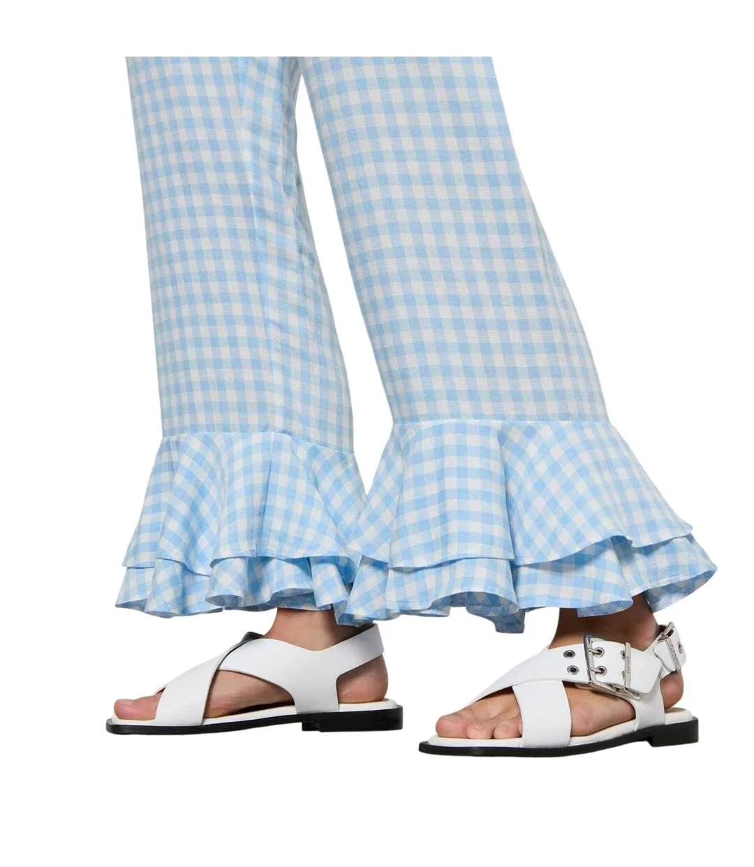 Womens/ladies Puff Sleeve Loungewear Set Blue Sleeper-3