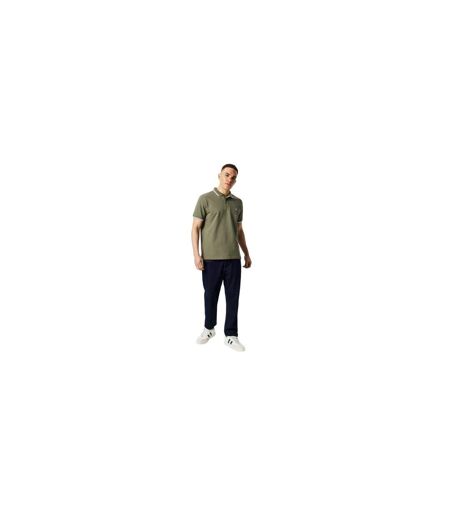 Polo Motif/style Rayure Contrastée Sur Bord Edgeware Homme Kaki Jack Wills