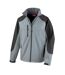Result Mens Ice Fell Hooded Softshell Breathable Waterproof Jacket (345 GSM) (Grey/Black)