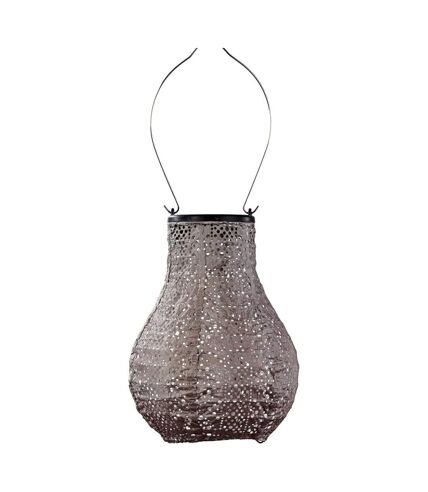 Lanterne solaire Bulb 16 cm Lace - Taupe