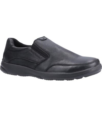 Hush Puppies Mens Aaron Slip On Leather Shoe (Black) - UTFS7040