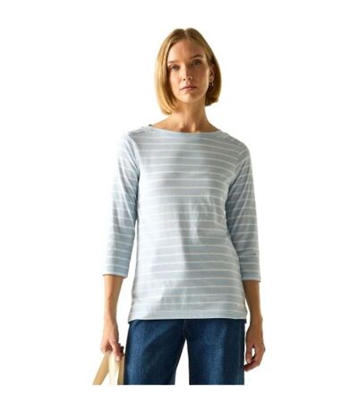 T-shirt Motif/style Rayé Baylette Femme Blanc Ciel Blanc Regatta