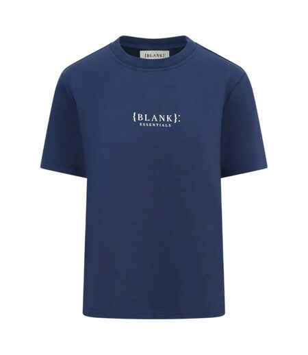 Womens/ladies Essentials Logo Boyfriend T-shirt Navy Blank Essentials