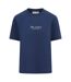 Womens/ladies Essentials Logo Boyfriend T-shirt Navy Blank Essentials-2