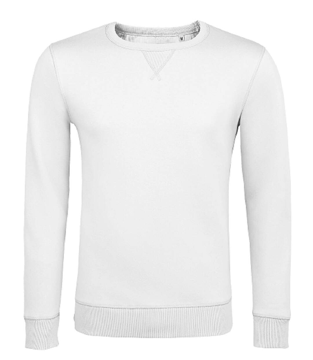 Sweat shirt col rond - Homme - 02990 - blanc-1