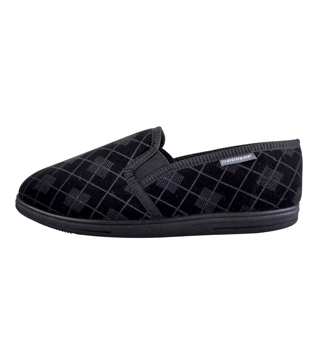 Mens Plush Fur Lined Memory Foam Plaid Checked Slippers-3