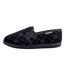 Mens Plush Fur Lined Memory Foam Plaid Checked Slippers-3
