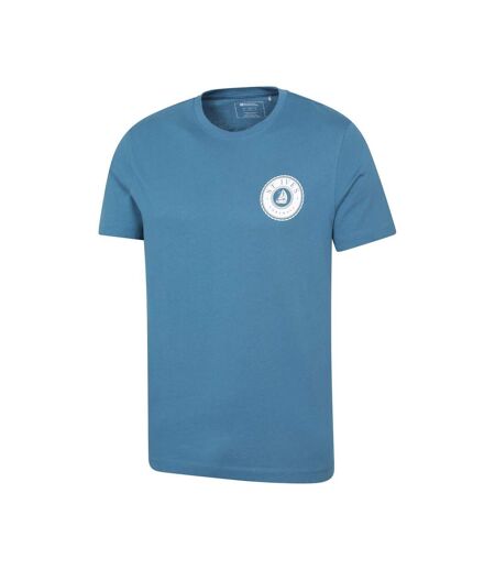 Mens St Ives Sailboat T-shirt Dark Blue Mountain Warehouse