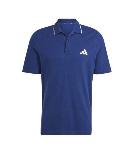 Polo Motif/style 3 Rayures Homme Bleu Marine Blanc Adidas