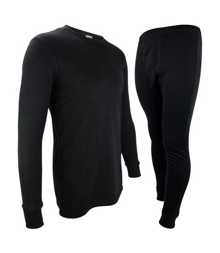 Mens Thermal Underwear Set | Fleece Lined Top & Long Johns Set