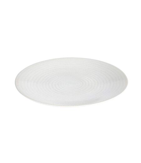 Lot de 6 Assiettes Plates Rice 27cm Blanc
