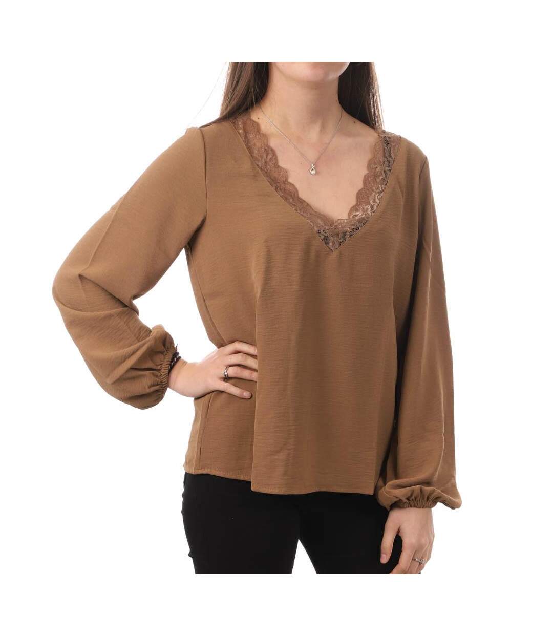 Blouse Marron Femme JDY Claudia - M-1