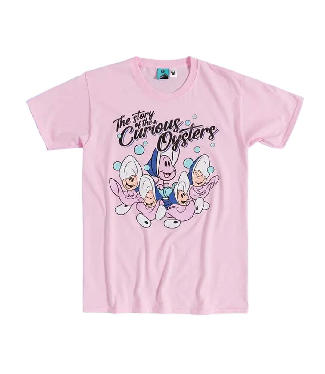 T-shirt The Story Of The Curious Oysters Adulte Rose Alice In Wonderland-1