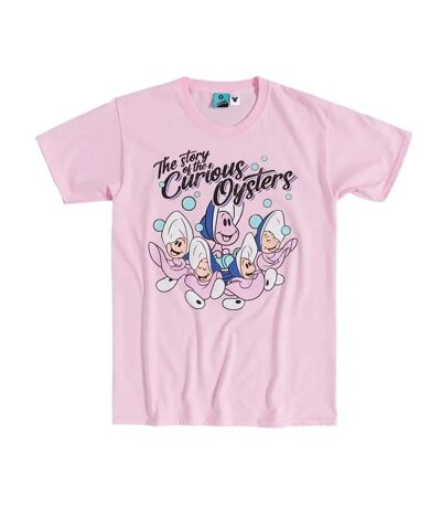 T-shirt The Story Of The Curious Oysters Adulte Rose Alice In Wonderland