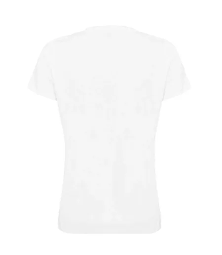 Womens/ladies Diamante Logo T-shirt White Hugo Boss