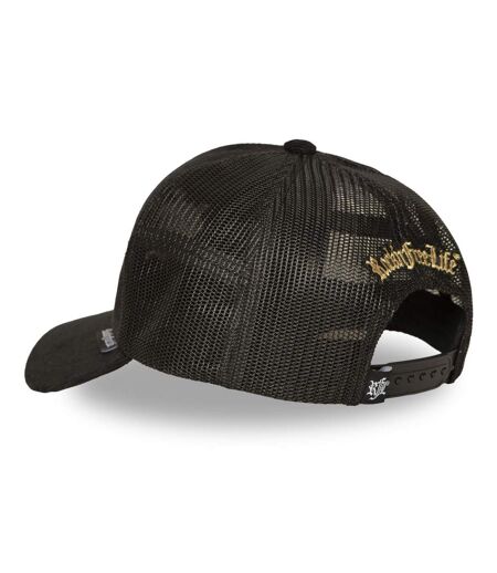 Casquette trucker en velours avec filet logo brodé Black Hole Sun Rock'n Free Life
