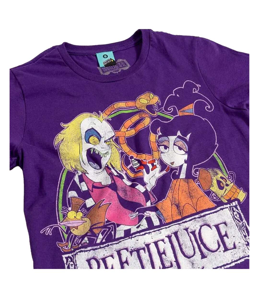 T-shirt Motif/style Animé Femme Violet Beetlejuice-3