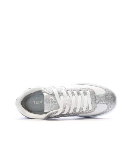 Baskets blanches/silver femme teddy smith plata