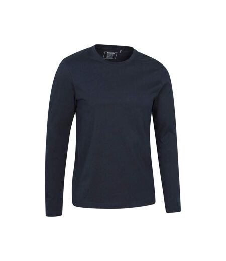Mens Flint Crew Neck Long-sleeved T-shirt Navy Mountain Warehouse