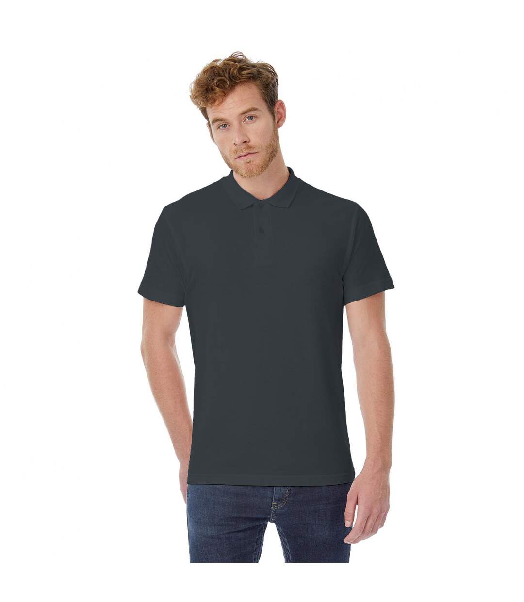 B&c Id.001 Polo À Manches Courtes Pour Hommes Anthracite B And C-1