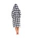 Robe De Chambre Motif/style À Carreaux Femme Noir Blanc Keanu-3