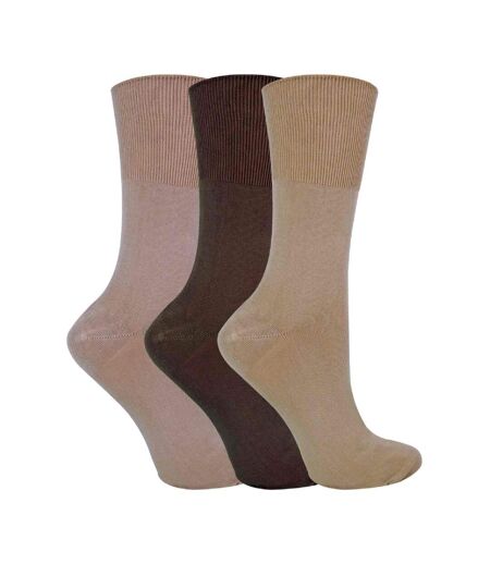 3 Paires Chaussettes Femme Bambou sans Élastique