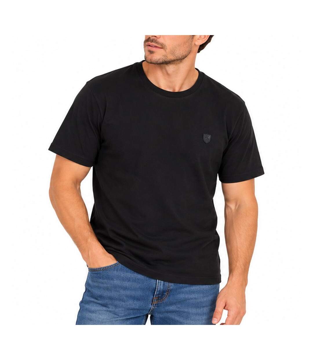 T-Shirt noir homme redskins sleeves-1