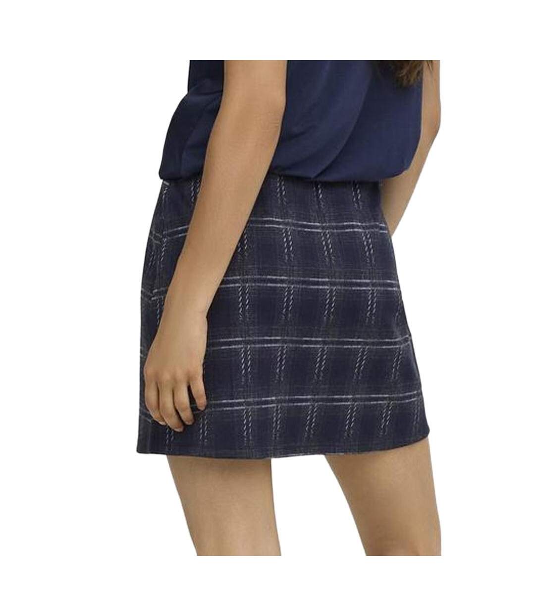 Jupe marine femme jdy check-2