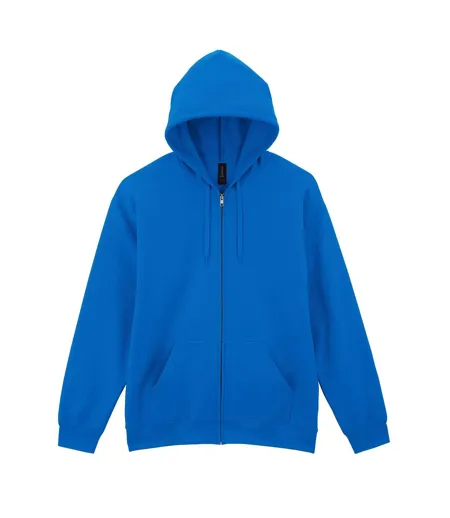 Unisex Adult Softstyle Fleece Midweight Full Zip Hoodie Royal Blue Gildan