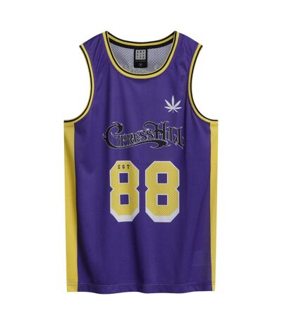Maillot de basket homme violet / jaune Amplified