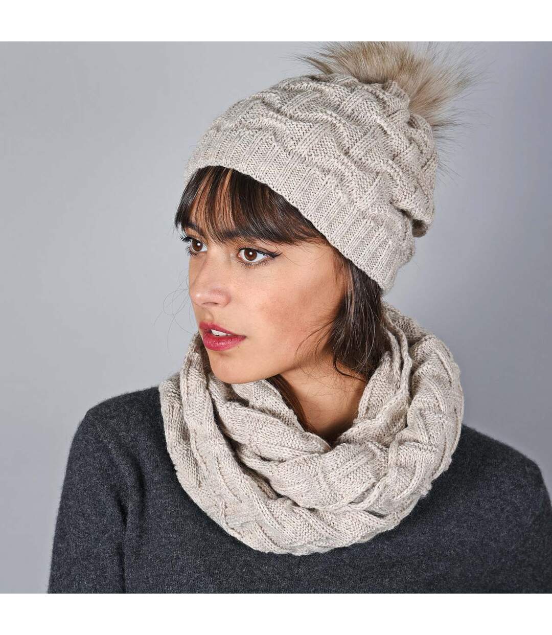 Snood et bonnet Nora  - Fabriqué en UE-2