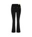 Womens/ladies Denim Flared Jeans Black Biba-3