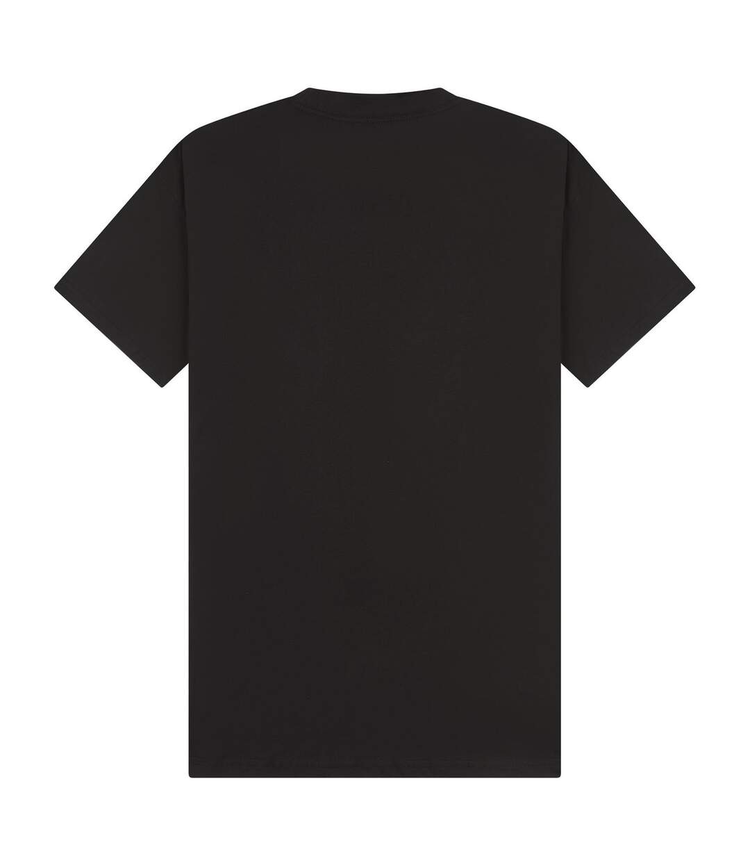 Unisex adult combed ringspun cotton extended neckline tall oversized t-shirt black Casual Classics-2