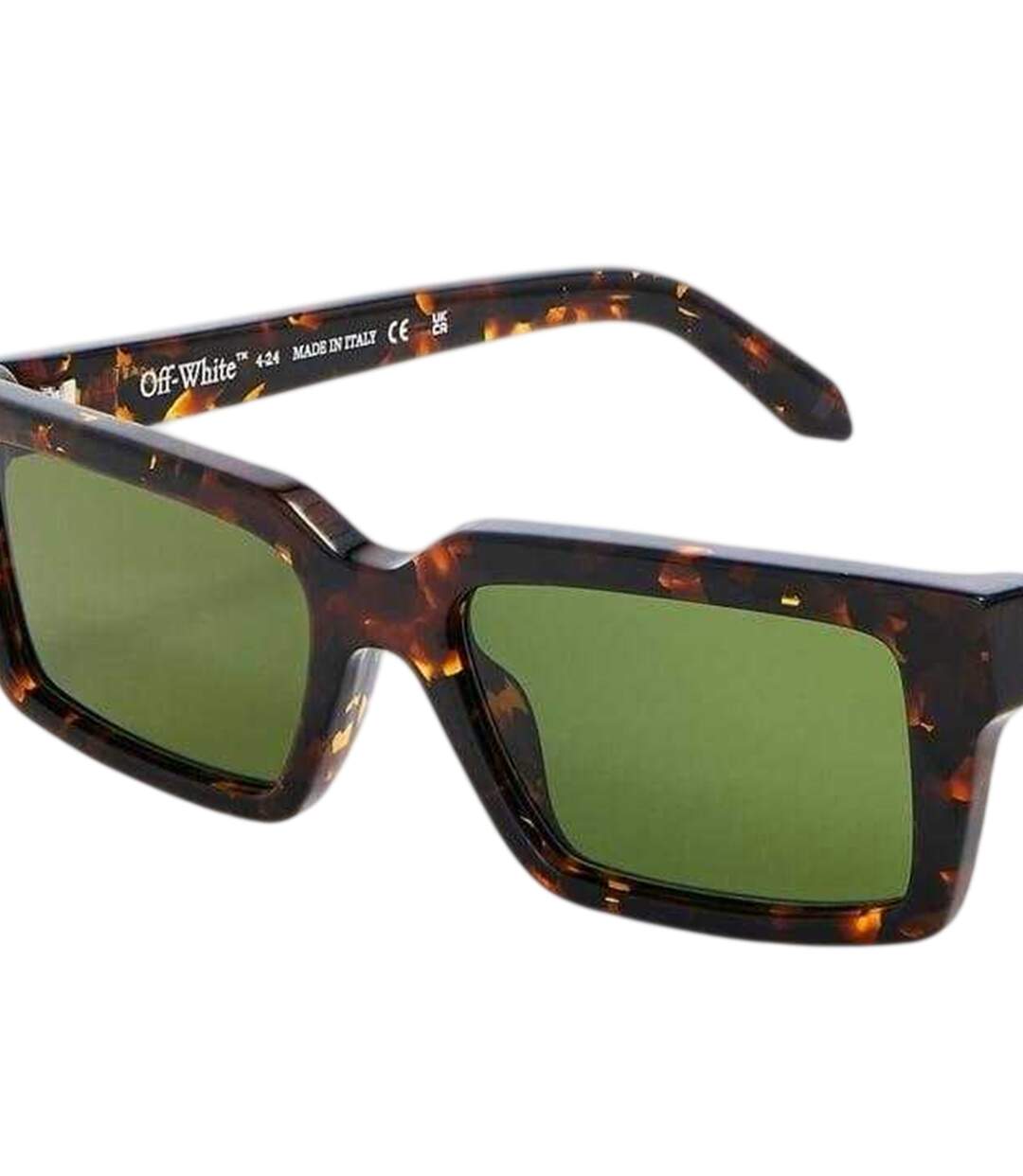 Unisex Adult Warren Sunglasses One Size Havana Green Faded Off White-3