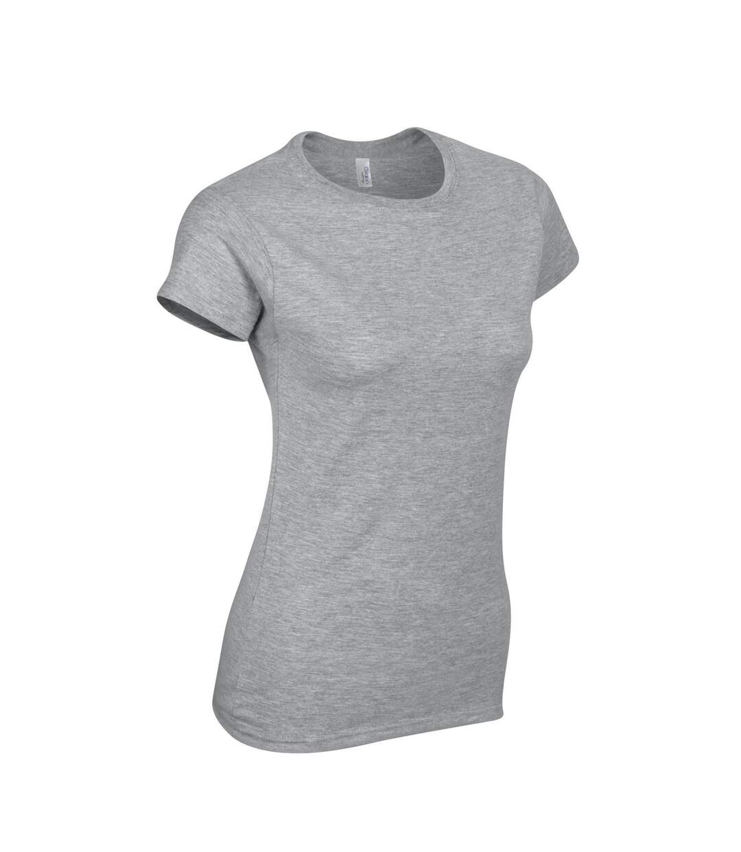 T-shirt femme gris Gildan-3