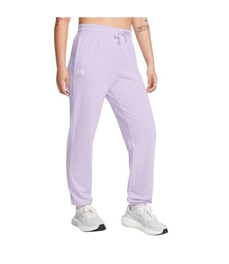 Womens/ladies Rival Terry Joggers Purple Under Armour