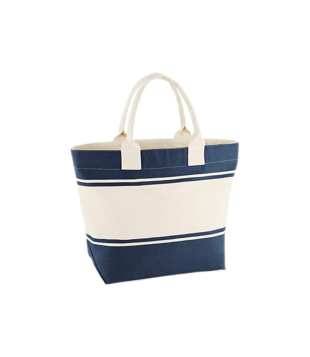 Sac de plage femme taille unique bleu marine / blanc cassé Quadra-1