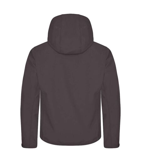 Mens Classic Soft Shell Jacket Dark Grey Clique