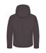 Mens Classic Soft Shell Jacket Dark Grey Clique-2